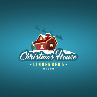 weihnachtslogo designchristmas house