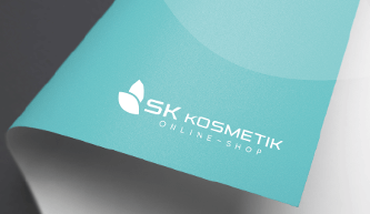 SK Kosmetik Online Shop Logo Design