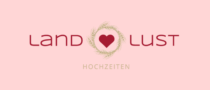 Land Lust Hochzeit Planung Herz Logo