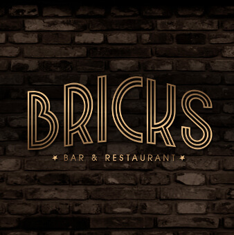 Restaurant Logo Wortmarke Bricks