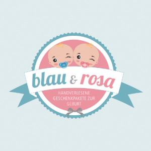 Logo Baby Online Shop Blau Rosa Geschenkpakete 339537