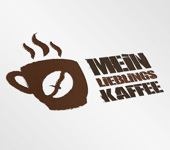 mein lieblings kaffee logo kaffeebohne