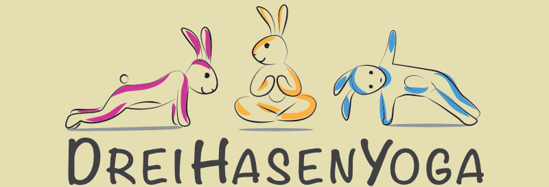 hase logo design yoga maskottchen zeichnung comic niedlich