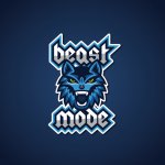 Beast Mode Logo Design Blau 554268