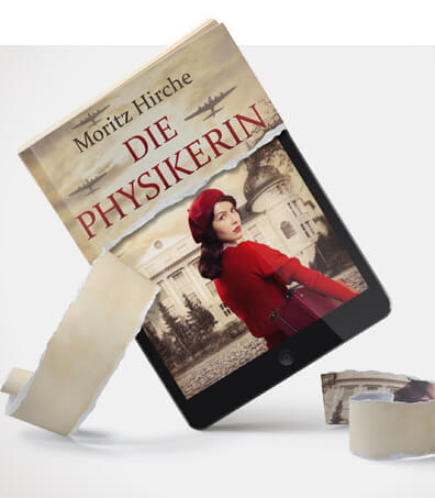 Ebook-Cover Design historisch Thriller die Physikerin