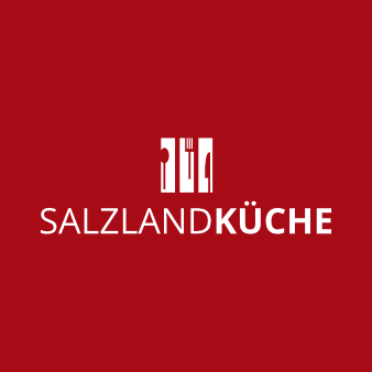 Salzlandküche rotes Logo Design