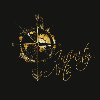 goldenes logo infinity arts elegant