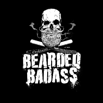 Bearded Badass Black and White Logo Designs 322173