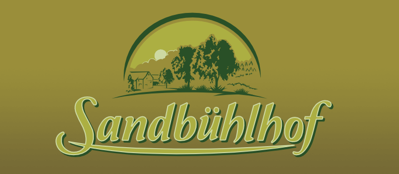 Logo Sandbühlhof mit Hintergrund