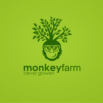 Logo grün monkey farm