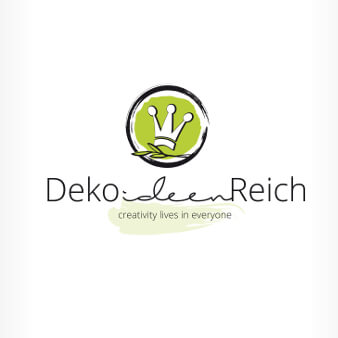 grünes logo design blatt deko ideen reich