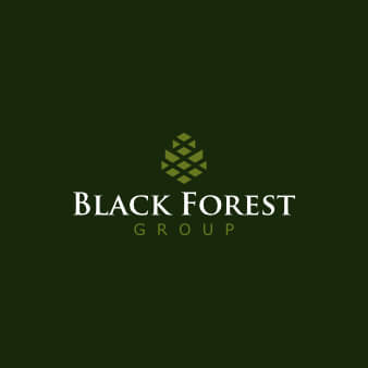 minimalistisches grünes logo black forest group