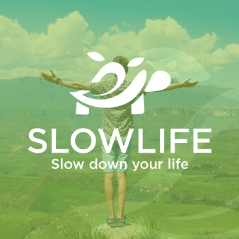 slowlife grünes logo blätter schildkröte