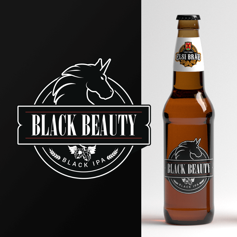 Runde Emblem Logos Black Beauty