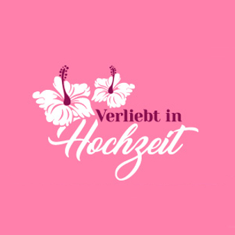 Verliebt in Hochzeit Pink Logo rosa