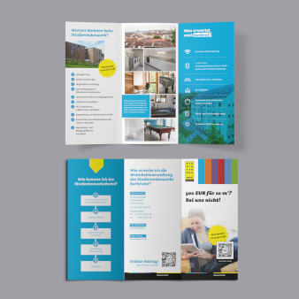 Wohnheime Studierendenheim 938816 Flyer Design Wickelfalz