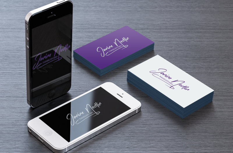 Janine Nedlin Lila Logo Design