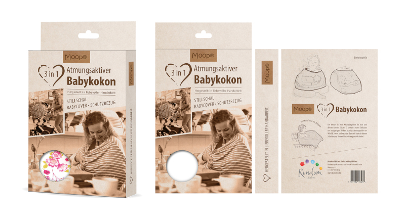 Moop Babykokon Design Produktverpackung