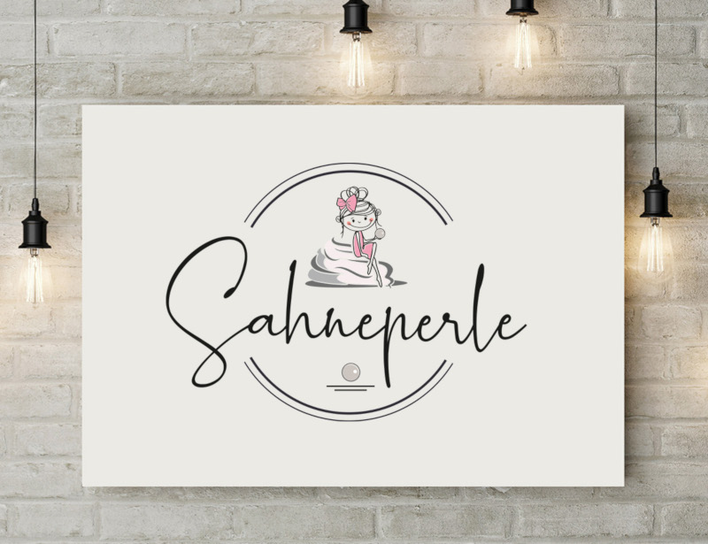 Gehobenes-Cafe-Sahneperle-Logo-Design-cool