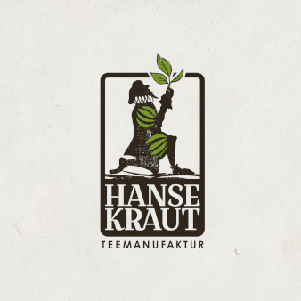 Kreatives Logo illustriert Hansekraut Teemanufaktur