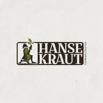 Kreatives Logo-Design Hansekraut Teemanufaktur