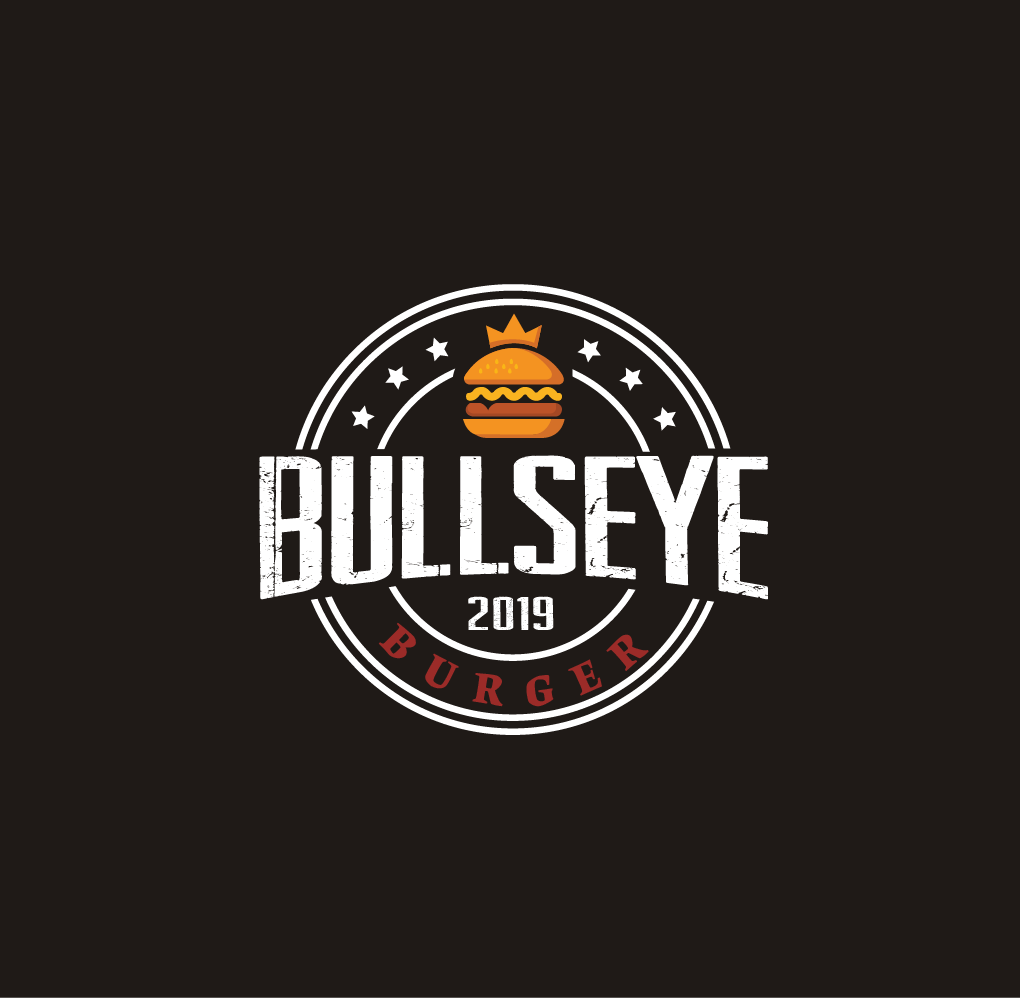 Bullseye-Burger-Logo-Design-Burger