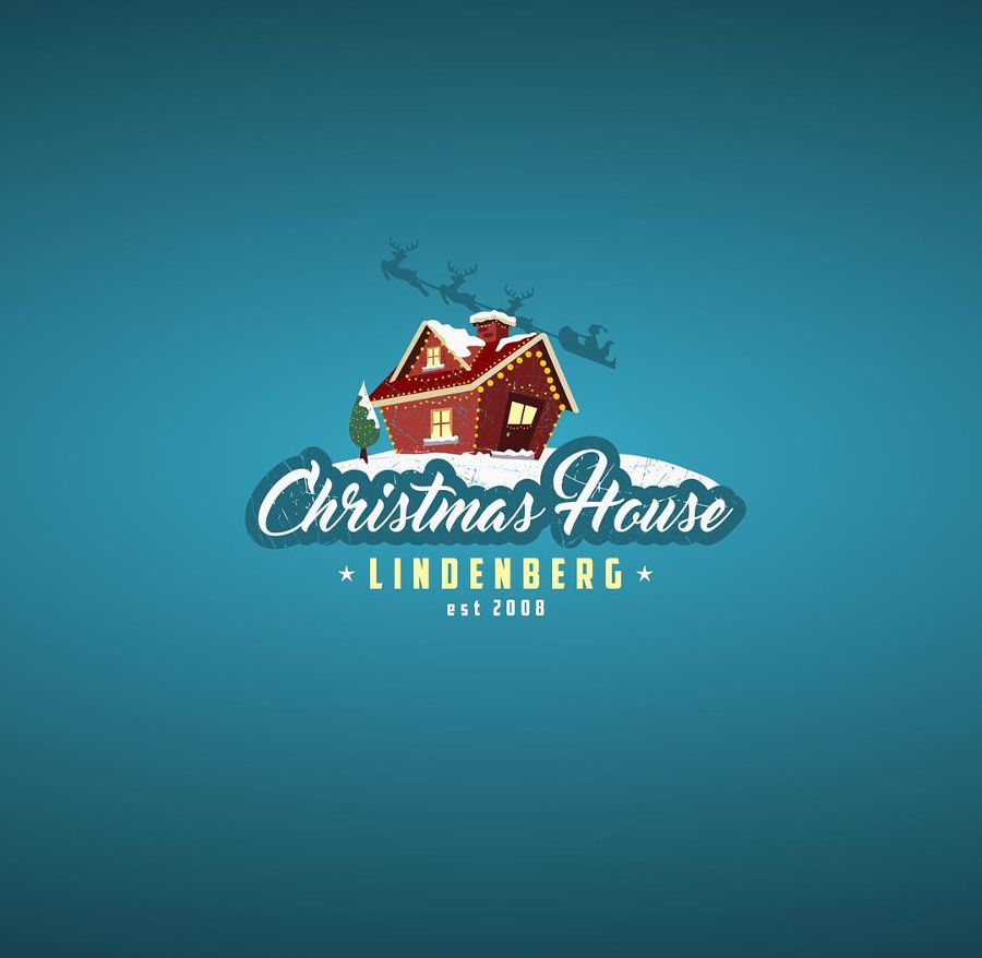 Logo-Design mit Haus für Christmas House Lindenberg