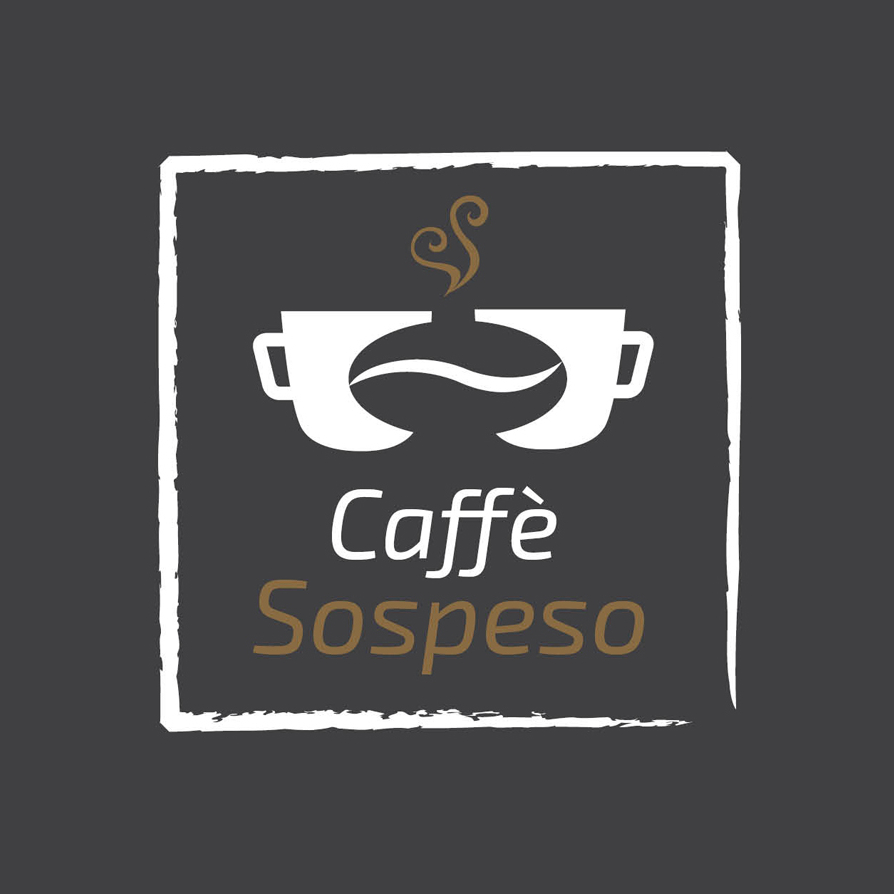 Quadratisches Logo-Design für Caffè Sospeso