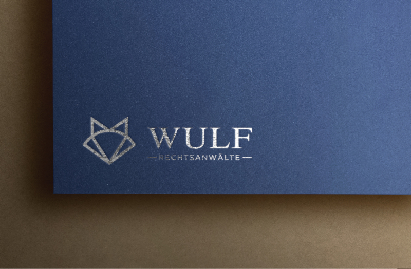 Monoline-Logo-Design-Wulf-Rechtsanwaelte