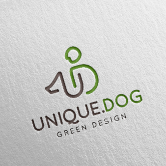 Unique-Dog-Green-Design-One-Line-Logo