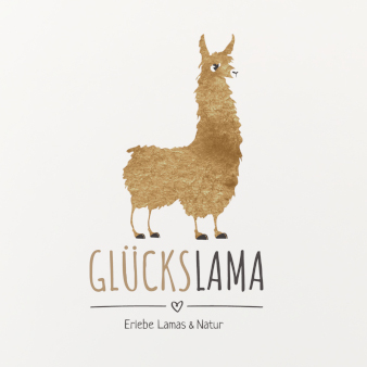 Glueckslama-Trendiges-Logo-Design