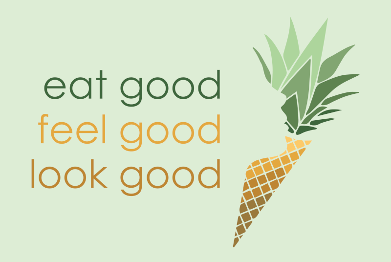 eat good feel goog look good logo