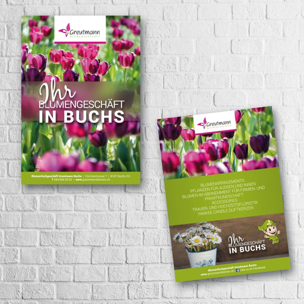 Flyer für Blumenladen und Florist