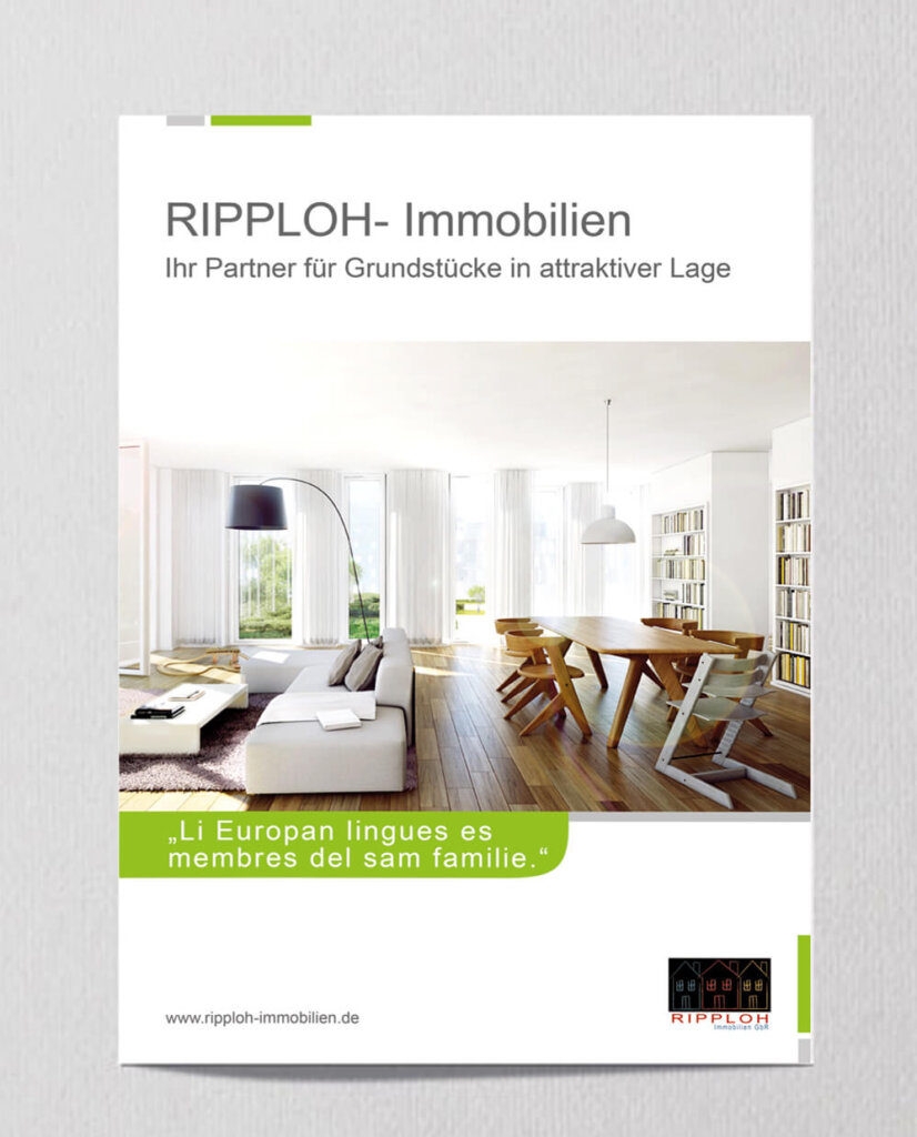 Flyer für Immobilienfirma