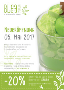 Gestaltung eines Flyers mit Gutschein-Abriss