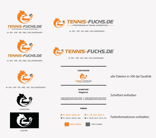  Logo für Tennis Sportartikel-Anbieter