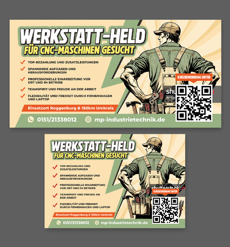 Plakat-Design für Reparatur von gesteuerten Werkzeugmaschinen