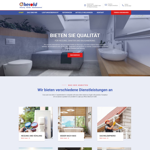 Webseite für Klempnerei Herold GmbH