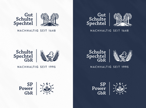 3 ähnliche Logos für 3 Betriebe aus dem Landwirtschaftsbereich