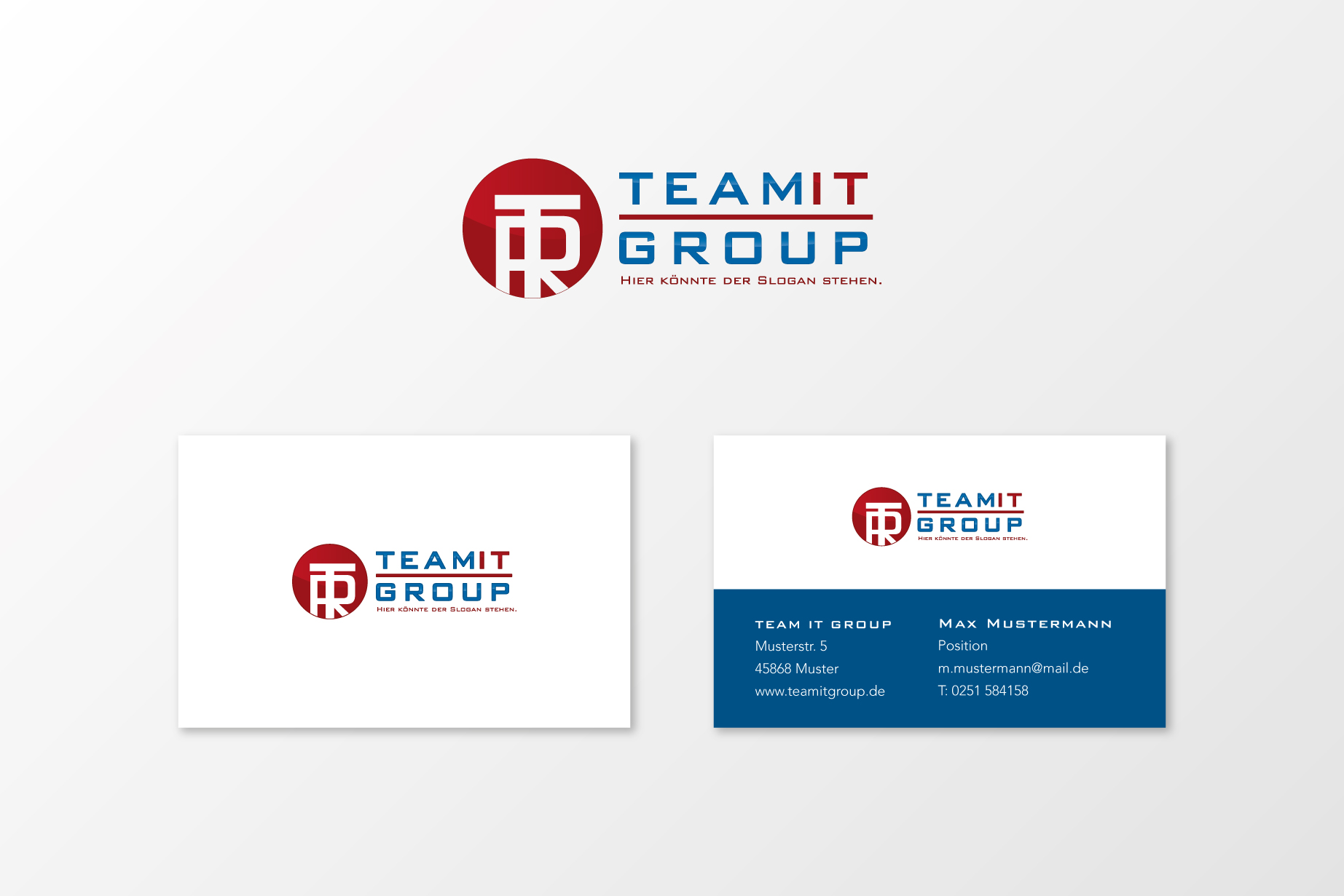 Logo & Visitenkarte für die Team-IT Group GmbH