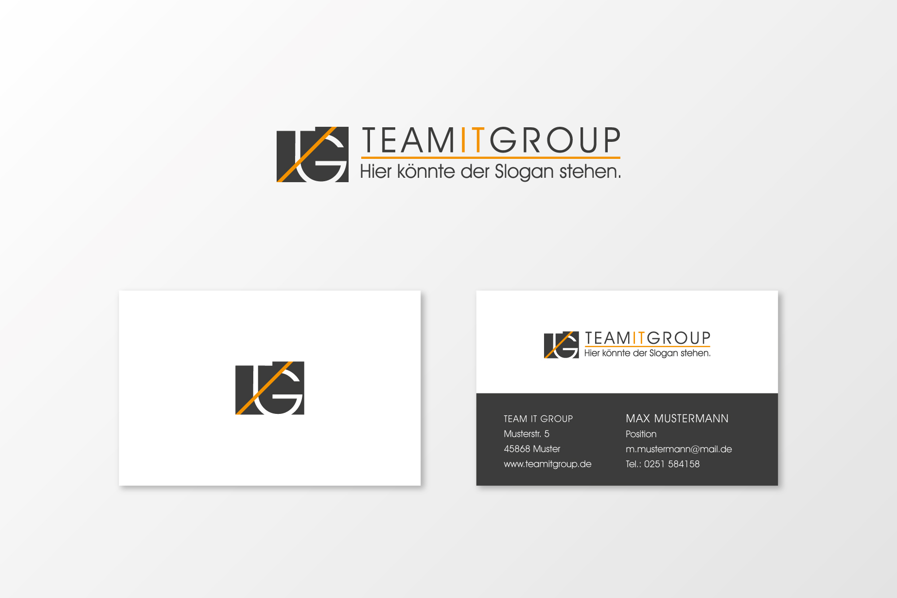 Logo & Visitenkarte für die Team-IT Group GmbH