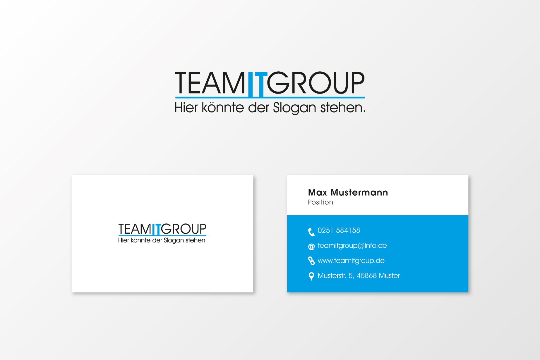 Logo & Visitenkarte für die Team-IT Group GmbH