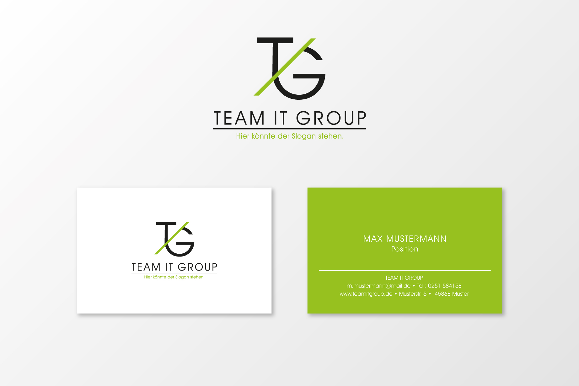 Logo & Visitenkarte für die Team-IT Group GmbH