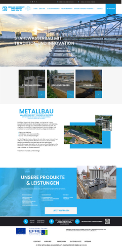 Webdesign für Metallbau-Wasserkraft Onnen Krieger GmbH & Co. KG