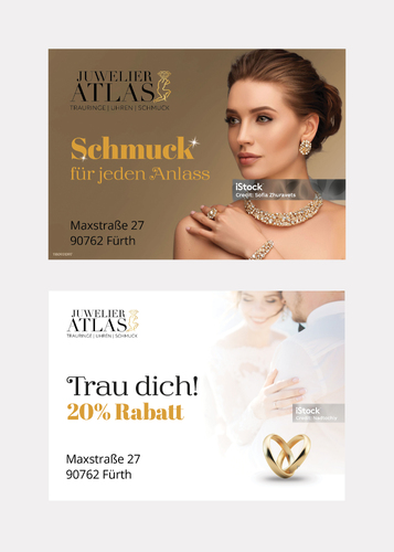 Plakate für ein Juwelier Geschäft