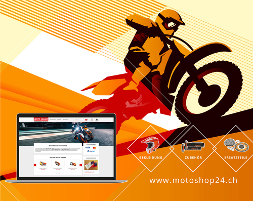 Plakat-Design für Unternehmen der Motorradbranche