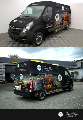 Fahrzeugbeschriftung für einen Event-Caterer - Opel Movano