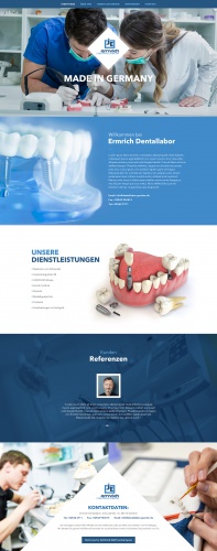 Webdesign für Dentallabor