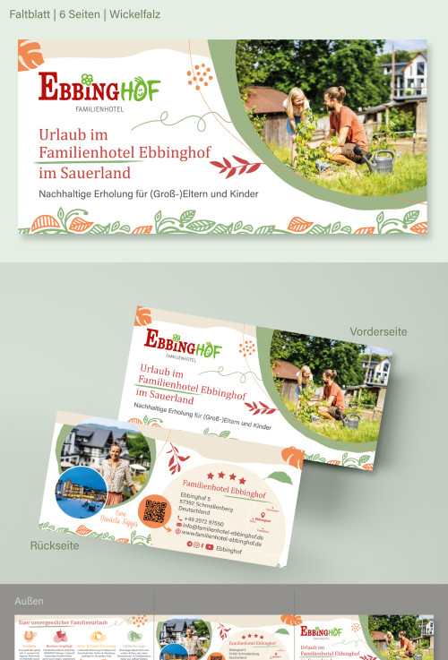 Flyer für Urlaub für Familien