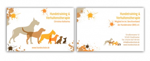 Visitenkarten für Hundeschule